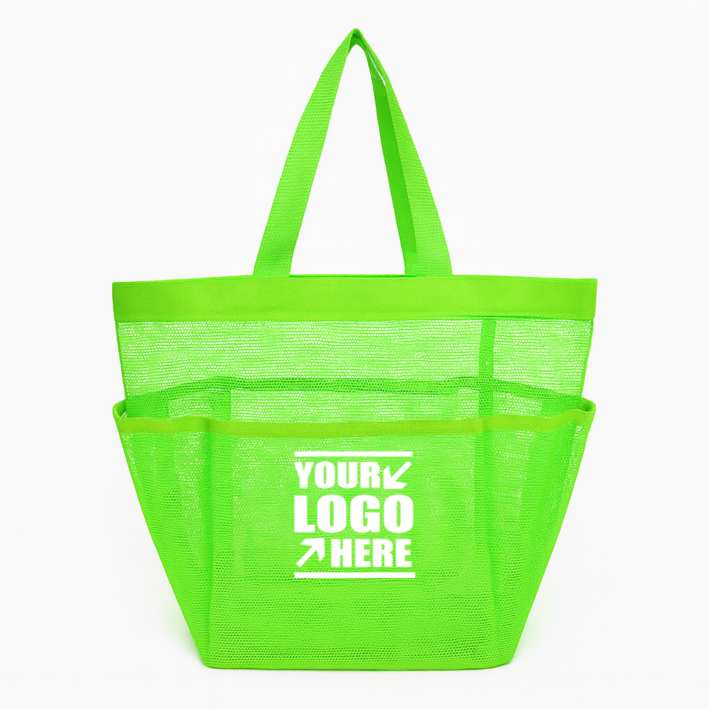 Spacious Mesh Beach Tote with Multiple Pockets