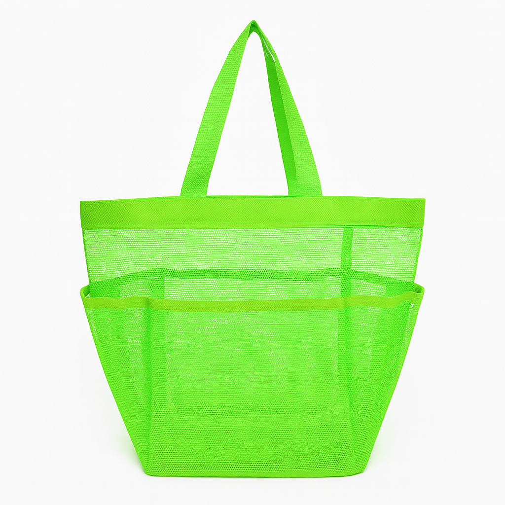 Spacious Mesh Beach Tote with Multiple Pockets - Image 2